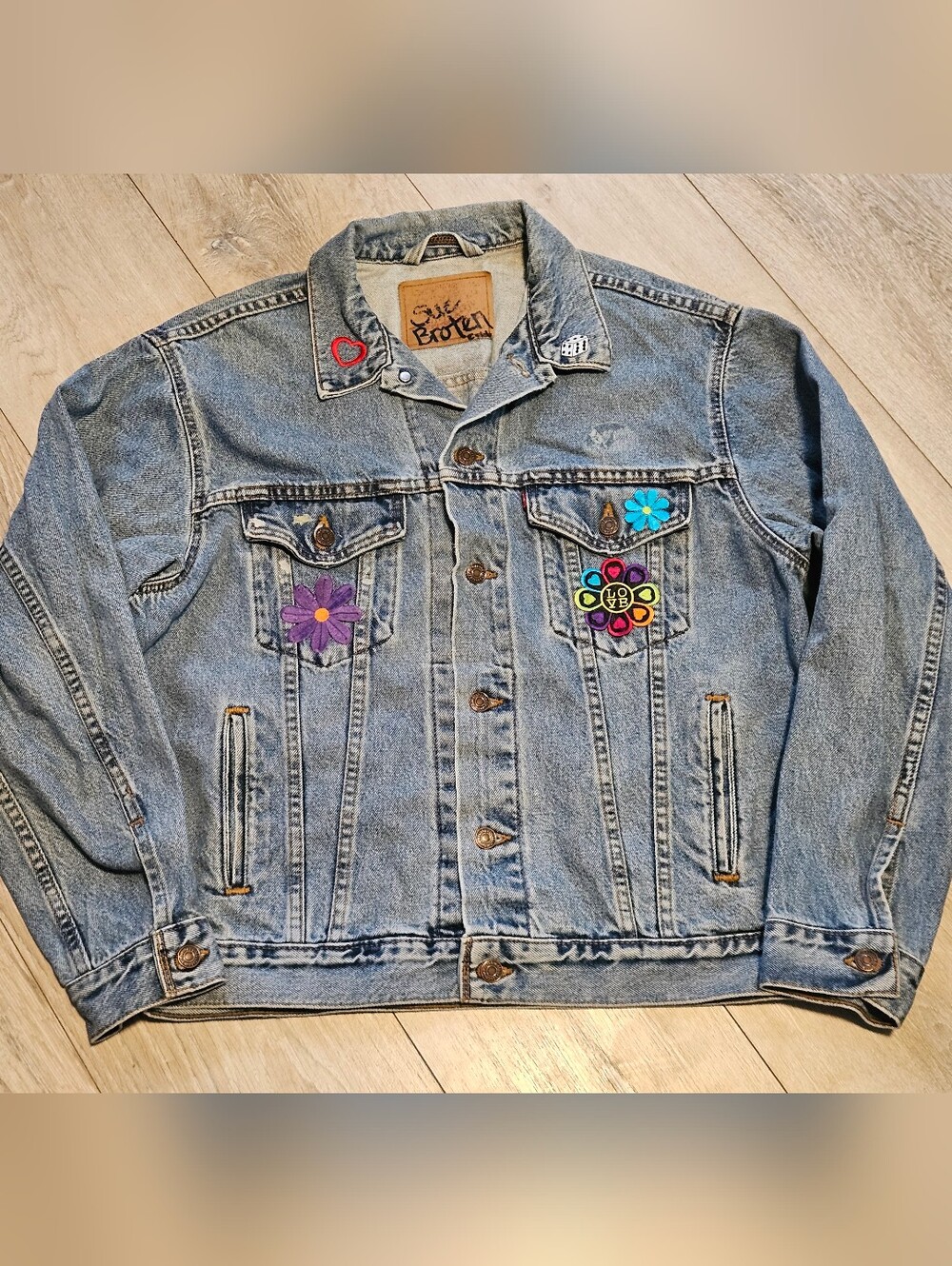 Vintage 1990s Levi's 70507-0389 Blue Denim Trucker Jacket Made in USA (XL?)